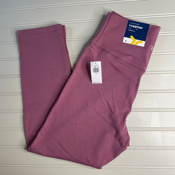 NWT OLD NAVY Pink Extra High Rise Crop Powerchill Workout Athletic Leggings Sz S - Picture 1 of 6